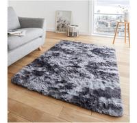 Gc Gaveno Cavailia Marble Haven Snuggle Rug 120X170 Cm Charcoal Luxury Plain Faux Fur Shaggy Decor Rug