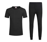 GC GAVENO CAVAILIA Men's Thermal T-Shirt and Long John Set, Black, M