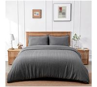 GC GAVENO CAVAILIA Microfiber Bedding Duvet Cover Set | Double | Charcoal