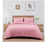 GC GAVENO CAVAILIA Microfiber Duvet Cover Set - Super King Bed Set | Machine Washable | Blush Pink