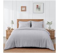 GC GAVENO CAVAILIA Microfiber Duvet Cover Set - Super King Bed Set | Machine Washable | Grey