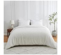 GC GAVENO CAVAILIA Microfiber Double Bed Duvet Cover Set | 3D Bedding & Linen | White