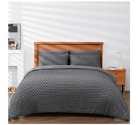 GC GAVENO CAVAILIA Microfiber Duvet Cover King Size - Warm Cosy Thermal Comforter Cover - Charcoal