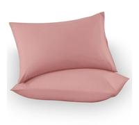 GC GAVENO CAVAILIA Microfiber Pillow Cases 2 Pack - Plain Dyed Housewife Pillowcases - Pink - (73x48 cm)