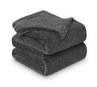 GC GAVENO CAVAILIA Mink Fluffy Blanket, Soft & Cosy Thermal Throw For Sofas, Cuddle Warm Throws For Beds, Charcoal, Fur Throw (150 x 200 Cm)