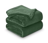 GC GAVENO CAVAILIA Mink Fluffy Blanket, Soft & Cosy Thermal Throw For Sofas, Cuddle Warm Throws For Beds, Dark Green, 150X200 Cm
