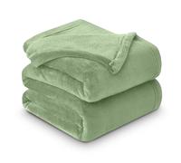 GC GAVENO CAVAILIA Mink Fluffy Blanket, Soft & Cosy Thermal Throw For Sofas, Cuddle Warm Throws For Beds, Sage Green, 150X200 Cm
