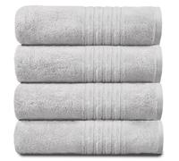 GC GAVENO CAVAILIA New Hampton Hand, Ultra Soft Extra Absorbent Pack of 4 Luxury Towel Set, 100% Ringspun Cotton, Egyptian, White, 50x80 Cm
