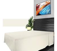 GC GAVENO CAVAILIA Non Iron Plain Dyed Percale Flat, Soft Polycotton Sheets, 180 Thread Count Easy Care Bedding, Cream, King