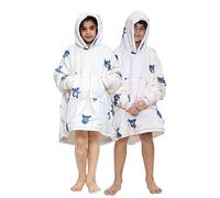 GC GAVENO CAVAILIA Oversized Fleece Snuggle Hoodie Blanket | Fluffy Hooded Blanket Boys With Giant Pocket | Kids Hooded Sweatshirt Wearable Blanket | Stitch Hoodie Girls | Cream