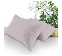 GC GAVENO CAVAILIA Pair Of Plain Dyed Percale Housewife Pillowcase, Super Soft Polycotton Non Iron Bed Pillow Cover, 74X48 Cm, Grey
