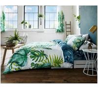GC GAVENO CAVAILIA Palm Leaves Duvet Covers, Poly Cotton Leaf Bedding & Linen, Breathable Super King Bed Set, Multi