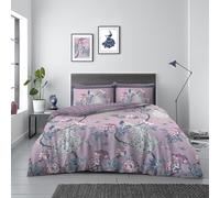 GC GAVENO CAVAILIA Peacock Feather Bedding Set, King Size Reversible Botanical Duvet Cover Set With Matching Pillowcases - Lightweight Blossom Quilt Bed Cover Set, Multi