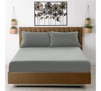 Gc Gaveno Cavailia Percale Deep Fitted Sheet King Charcoal Extra Deep Pocket 16 Inch (40 Cm)