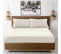 Gc Gaveno Cavailia Percale Deep Fitted Sheet King Cream Extra Deep Pocket 16 Inch (40 Cm)