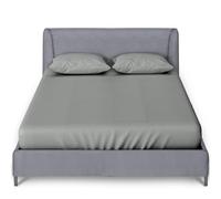 GC GAVENO CAVAILIA Percale Fitted Sheet | Ultra Soft Plain Dyed Bedding Bed Sheet | 25 Cm Elasticated Non Iron Polycotton Double Bed Sheet | Charcoal