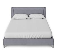 GC GAVENO CAVAILIA Percale Fitted Sheet | Ultra Soft Plain Dyed Bedding Bed Sheet | Super Soft Non Iron Polycotton Single Bed Sheet | Silver