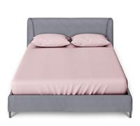 GC GAVENO CAVAILIA Percale Fitted Sheet | Ultra Soft Plain Dyed Bedding Bed Sheet | Super Soft Non Iron Polycotton Single Bed Sheet | Pink
