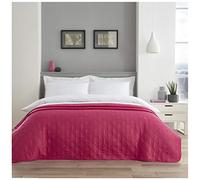 GC GAVENO CAVAILIA Pinsonic Quilted Bedspread Comforter, Lightweight Quilt Coverlets Large Sofa Bed Cover, Pink, Double 150 x 200 cm