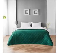GC GAVENO CAVAILIA Pinsonic Quilted Bedspreads Bed Throw Double Size - Green Bedspread Large For Sofa Bed Cover - Lightweight Quilt Coverlet Throw Blanket, 150X200 Cm