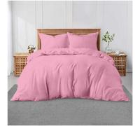 Gc Gaveno Cavailia Plain Dyed Duvet Cover King Polycotton Solid Bedding Set Breathable & Lightweight Duvet Cover Bed Set Pink