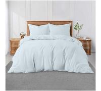 Gc Gaveno Cavailia Plain Dyed Duvet Cover Super King Polycotton Solid Bedding Set Breathable Lightweight Duvet Cover Set Sky Blue