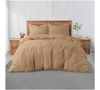 Gc Gaveno Cavailia Plain Dyed Duvet Cover Super King Polycotton Solid Bedding Set Breathable Lightweight Duvet Cover Set Natural