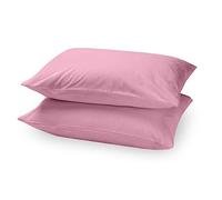 GC GAVENO CAVAILIA Plain Pillow Cases 2 Pack, Breathable Soft & Cozy Hotel Quality Plain Dyed Pillowcases Pack Of 2, Solid Bedding Hypoallergenic Envelope Closure Pillow Covers, Blush Pink