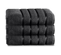 GC GAVENO CAVAILIA Premium 100% Combed Cotton Bath Sheets Set, Super Soft and Highly Absorbent Bathroom Towels, Silver, 3PK Kensington