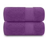 GC GAVENO CAVAILIA Premium 100% Egyptian Cotton Towels Thick Absorbent 700 GSM Miami, Purple, Bath Sheet (90x140 Cm)