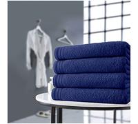 GC GAVENO CAVAILIA Premium 4 Pack Wilsford Bath Sheet 450 GSM Super Soft Absorbent Egyprian Cotton Sheets Set, 75x135 Cm, Navy