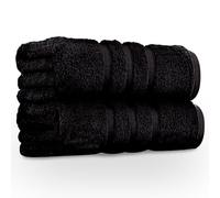 GC GAVENO CAVAILIA Premium Jumbo Bath Sheet 2 Pack - 100% Ring Spun Cotton Towels Bath Sheet - Highly Water Absorbent & Quick Dry Extra Large Bath Sheets - Soft Hotel Quality Bath Towel - Black