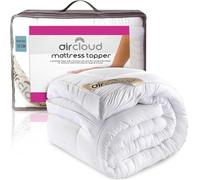 GC GAVENO CAVAILIA Extra Deep Mattress Topper Super King | 10 cm Deep Quilted Mattress Topper | Hotel Quality Mattress Cover with Elastic Straps | Highly Comfortable, Soft Mattress Pad | 198 x 203 Cm