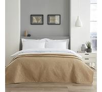 GC GAVENO CAVAILIA Premium Pinsonic Bedspread Throw, Super Soft Quilted Comforter Bedding Large Sofa Bed Cover, Natural Leaves, 150X200 (657088)