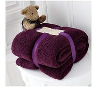 GC GAVENO CAVAILIA Premium Soft & Cosy Teddy Throw, 100% Polyester Light Weight Fluffy Sofa Settee Blanket, Ultra Plush Cuddly Snuggle Comfort, Aubergine, King Size (200 x 240 cm)