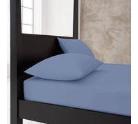 Gc Gaveno Cavailia Premium Super Soft Percale Fitted Sheet Double Blue