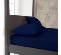 Gc Gaveno Cavailia Premium Super Soft Percale Fitted Sheet Double Navy