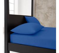 Gc Gaveno Cavailia Premium Super Soft Percale Fitted Sheet Double Royal Blue