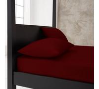 Gc Gaveno Cavailia Premium Super Soft Percale Fitted Sheet Single Burgundy