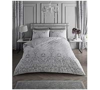 GC GAVENO CAVAILIA Printed Duvet Cover Sets, Reversible Bedding Bed Set, Polycotton Quilt Covers, Antoinette-Grey, King