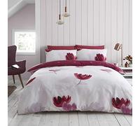 GC GAVENO CAVAILIA Printed Duvet Cover Sets, Reversible Bedding Bed Set, Polycotton Quilt Covers, Darcy-Purple, Single