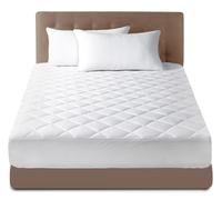 GC GAVENO CAVAILIA Quilted Mattress Protector Single, Soft Thick Warm Extra Deep Anti Allergy Fitted Mattress Bed Cover, White