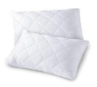 GC GAVENO CAVAILIA Quilted Pillow Protectors with Envelope Closure - Polycotton Soft, Anti Allergy Breathable Pillowcase Protectors - Luxury Bed Pillow Protector Cover 50x75 cm - White