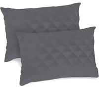 GC GAVENO CAVAILIA Luxury Quilted Pillow Protector | Breathable Anti Allergy Charcoal Quilted Bed Pillow Cover | 50x75 Cm