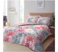 GC GAVENO CAVAILIA Reversible Duvet Cover Double Bed - Blossom 3 Piece Double Bedding Set (200 x 200 m) with Button Closure - Easycare Washable Quilt Covers - Blush Pink