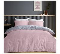 GC GAVENO CAVAILIA Reversible Duvet Quilt, Soft & Comfy Printed Set, Cosy Bed Covers, Polycotton, Arches-Blush Pink/Grey, King