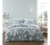 GC GAVENO CAVAILIA Reversible Flower Bedding, Luxury Floral Duvet Cover Double Bed, Breathable Polycotton Leaf Quilt Covers, Green