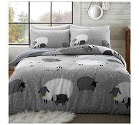 GC GAVENO CAVAILIA Reversible Polka Dot Duvet Covers Double, Soft Polycotton Printed Bedding Sets, Breathabl Animal Quilt Covers, Grey
