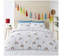 GC GAVENO CAVAILIA Reversible Printed Duvet Cover, Easy Care Quilt Set, Soft Cosy Bedding, Polycotton, Rainbow, Double
