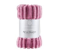GAVENO CAVAILIA Osum Ribbed Throw in Pink | Size: 200 cm x 240 cm GAVENO CAVAILIA Pink 200 cm x 240 cm